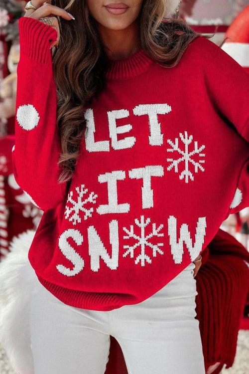 LET IT SNOW Christmas Holiday Sweater
